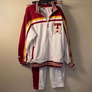 Rocawear White, Red & Yellow Retro Track Jacket and Pants Set